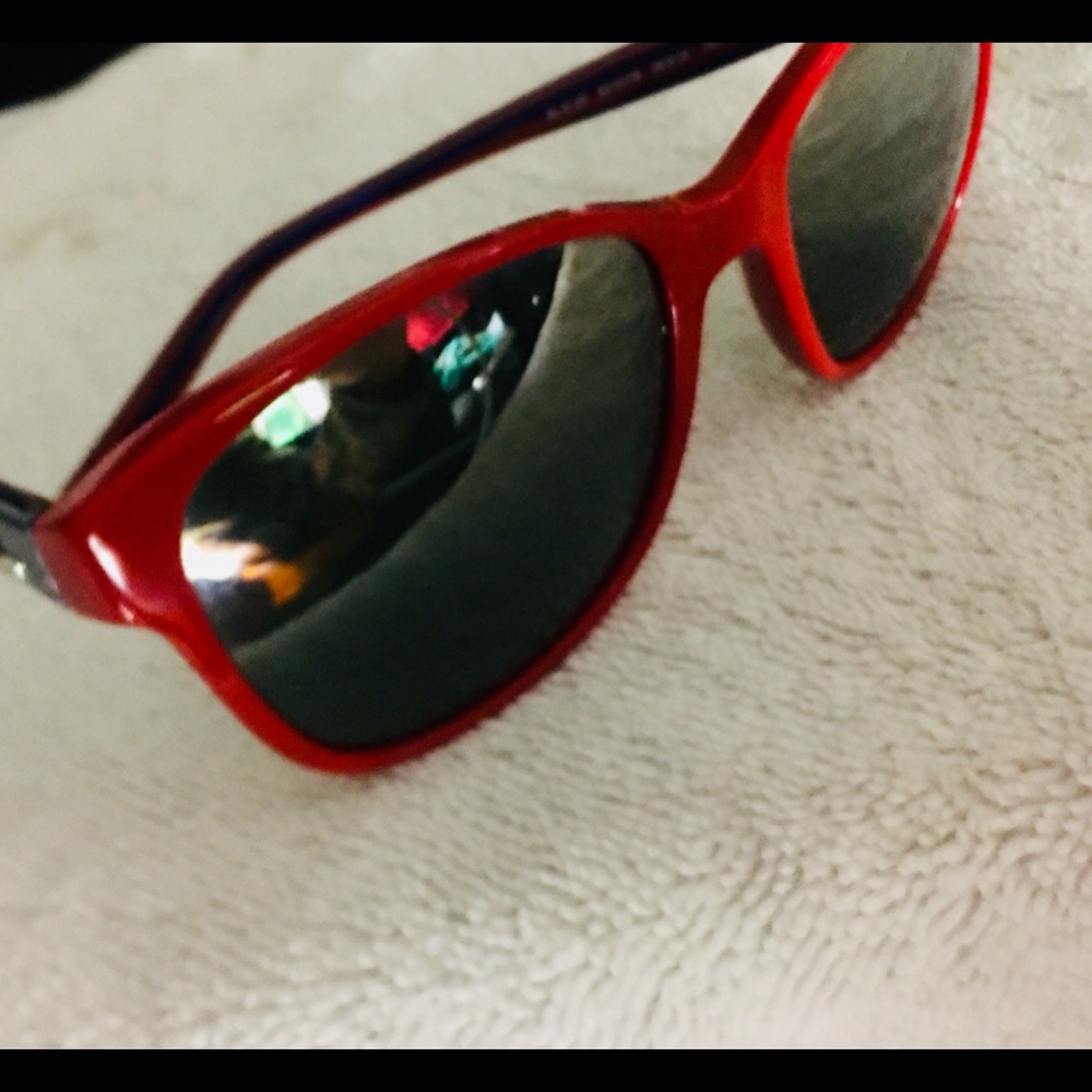 Brand new womens mirrored Ralph Lauren red and blue sunglasses